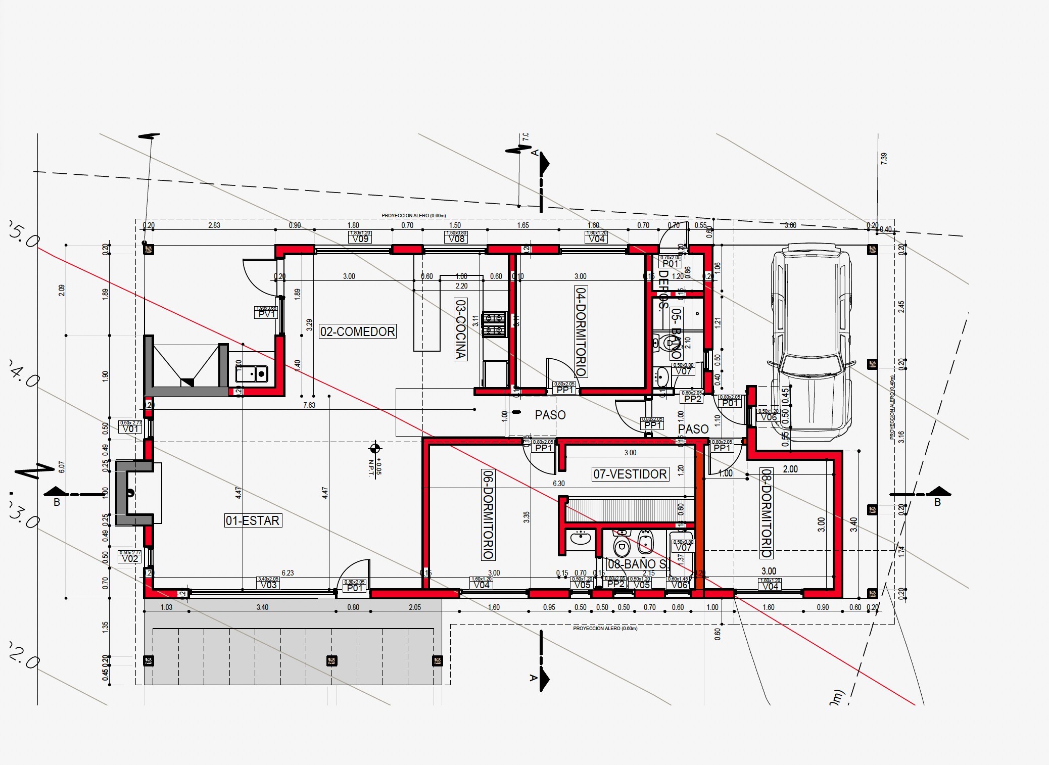 C270 - Casa de 3 dormitorios - 170 m2  en Lote de 2500 m2  - Los Riscos
